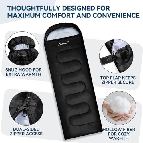 Clostnature Sleeping Bag for Adults and Kids, Lightweight Sleeping Bags — view 6