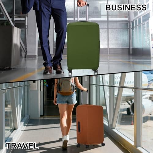 sourcing map Travel Luggage Cover, Washable Suitcase Covers for Luggage Anti-scratch Suitcase Protector Elastic Baggage Protective, Fits 29-32 Inch Suit Case, Purple Blue — view 6