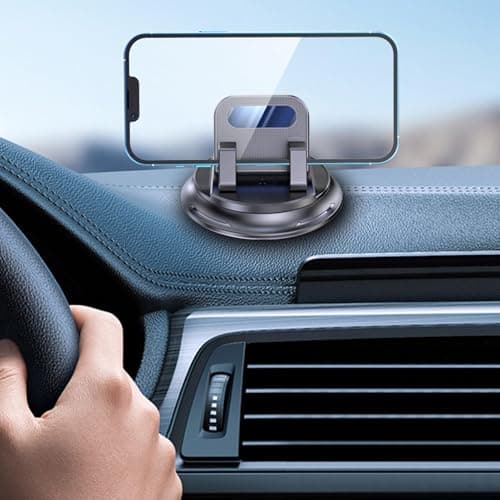 Phone Holder for Car Dashboard Adjustable Spring Clip with Rotation — view 3