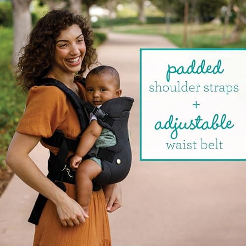 Infantino Flip 4-in-1 Convertible Baby Carrier, Adjustable, Ergonomic Babywearing, Registry Essential, Baby Carrier for Newborn to Toddler, Black and Gold — view 5