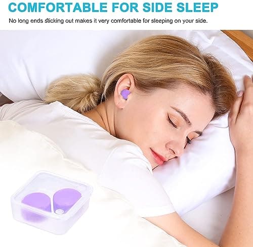 Becheln Reusable Silicone Ear Plugs, Waterproof Noise Cancelling EarPlugs for Sleeping, Mowing, Swimming, Airplanes, Concerts — view 2