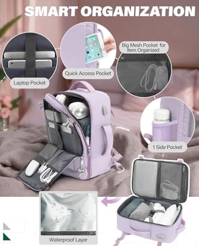 VANKEV 45x36x20 Easyjet Cabin Bag Underseat Travel Backpack Hand Luggage — view 4