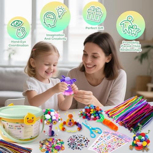 Sundaymot 5000 PCS DIY Craft Kits for Kids, Toddler Activity Pack Toys — view 5