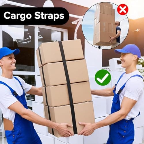 5PCS Tie Down Straps,2M 25MM Adjustable Straps Tensioning Belts & 5 Clip — view 6
