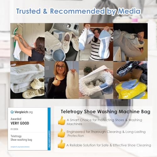 Teletrogy Shoe Washing Machine Bag 2Pcs with Hidden Zipper,Yellow, Max UK14 — view 6