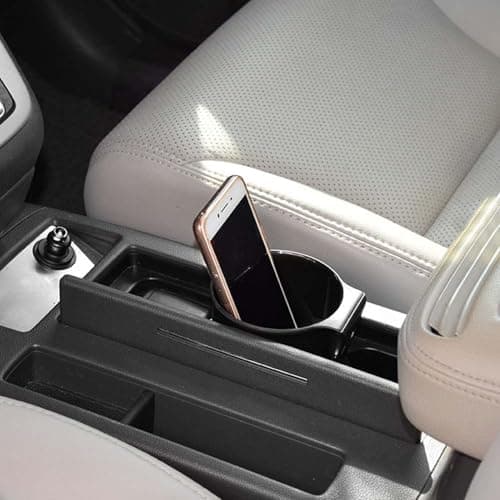 Generic Universal Car Cup Holder, Premium PP Material with Sturdy Mounting for Air Vent, Convenient Storage for Cups Phones Keys, Black Brown Beige, 10.5 X 8.5 X 7cm (Black) — view 4