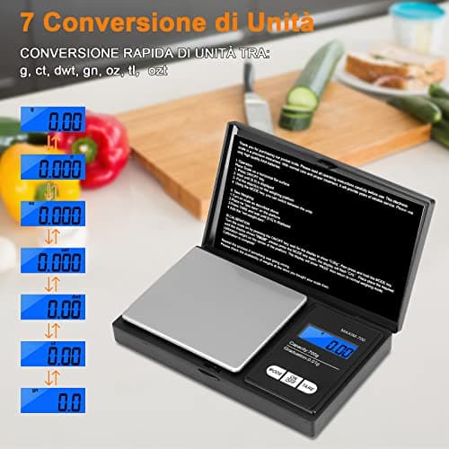 Vinabo 700g Digital Scales 0.01g, Kitchen Scales Digital,Mini Pocket Scales,precision scale LCD Display, Jewellery Scales Weighing Scales for Jewellery Gold Food Coffee Herb Coin (Battery included) — view 5