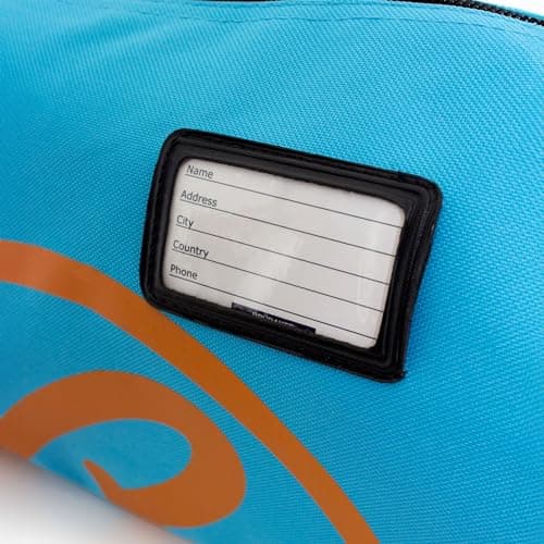 BRUBAKER Padded Ski Bag Skibag 'Carver Champion' for one Pair of Ski and Poles 170 cm Blue/Orange — view 6