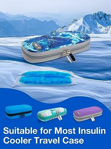 Leng Ke TSA Approved Ice Packs 4 Packs, IcePacks Reusable Ice Packs for Insulin Cooler Travel Case (4 Packs) — view 4