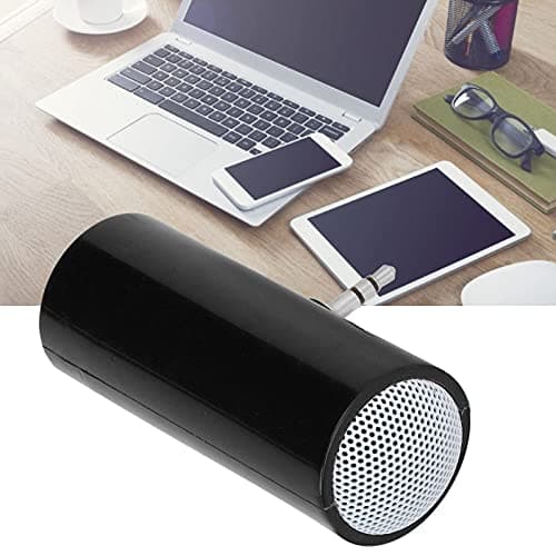 Cocoarm Mini Speaker, 3.5mm Portable Wireless Speaker with Clear Sound for Smartphones Tablets Laptops, Compact Design Plug & Play for Travel Office Home (Black) — view 5