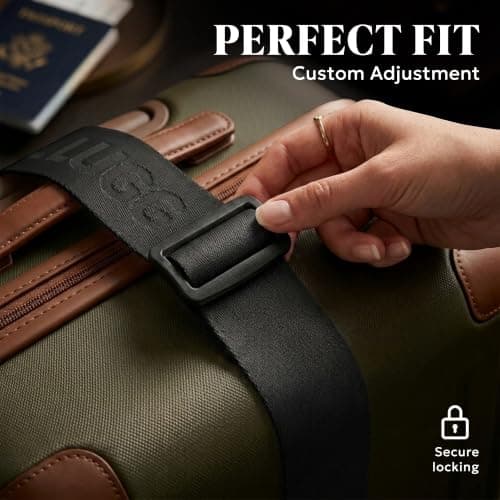 LUGG Luggage Belts for Suitcases 2 Pack – Adjustable Heavy-Duty Strap with Strong POM Buckle, Secure Travel Belt for Suitcase, Briefcase & Travel Bag, Bright Colours for Easy Identification - Black — view 5