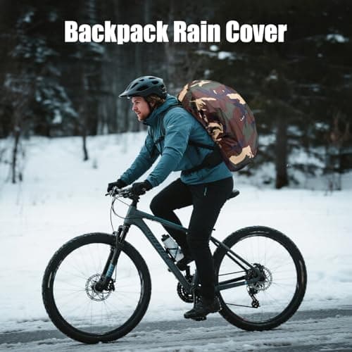 Bomiclss 2 Pack Cover for Backpack 20-28L Small Waterproof Rain Cover for Backpack Waterproof Bag Cover Small for Hiking Cycling Camping Travel (L) — view 5