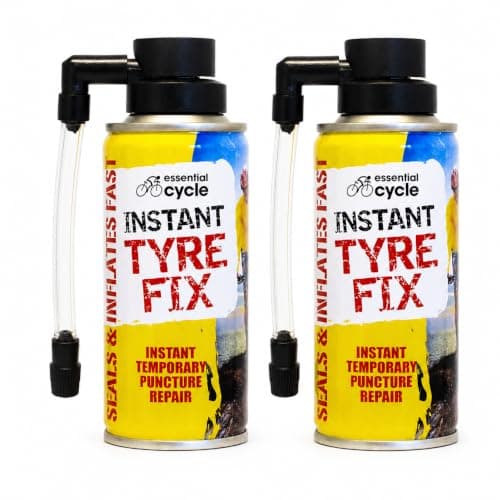 Instant Tyre Fix Spray 200ml for Bicycle Bike, Emergency Puncture Repair Foam Sealant and Inflator, Quick Flat Tyre Repair Kit for All Cycle Tyres, No Tools Required (Repair Kit 200ml (Pack of 2))