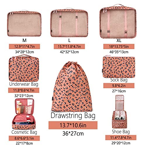 BAGAIL Packing Cubes for Suitcase 8 Set, Lightweight Luggage Packing Organizers Packing Cubes for Travel Accessories — view 2
