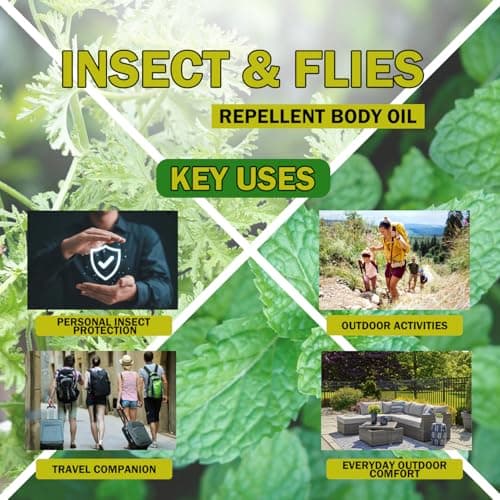 DD Teck Mosquito Repellent, Insect Repellent, Fly & Tick Repellent Body Oil with Citronella & Peppermint Essential Oils for All Body Types DEET-Free. Safe for Women & Kids. Travel Size (10ml Cap) — view 3