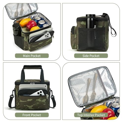 Lunch Bag for Men Mens Insulated Lunch Bag Cooler Lunch Bag for Adult Work — view 3