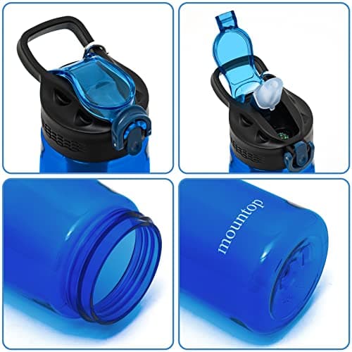 mountop Portable Water Filter Bottle - Emergency Water Filtered Bottle with 2-Stage Integrated Filter Straw for Hiking Backpacking and Travel BPA Free 22oz — view 3
