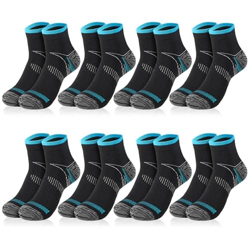 GSrenyu 8 Pairs Compression Socks for Women & Men, Upgraded Plantar Fasciitis Socks Relief Foot Pain Arch Support Ankle Support Socks for Athletic Sports Running Medical Travel Pregnancy (L-XL)