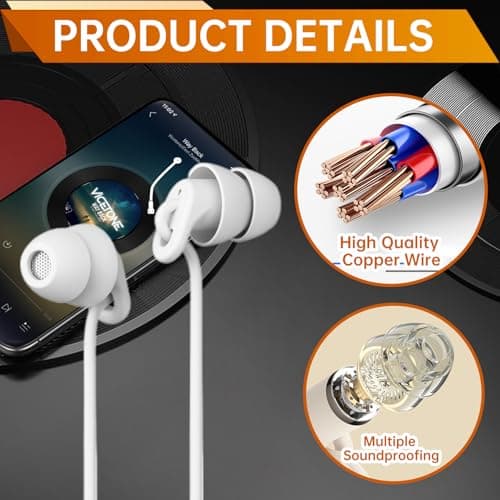 Sleep Earbuds, Soft Lightweight Wired Noise Cancelling Small Canal — view 3