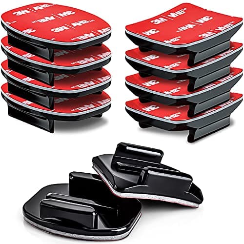 MiPremium Adhesive Mount Kit Sticky pads for GoPro Hero 13 12 11 10 9 8 7 6 5 Session & Other Action Cameras Flat & Curved Helmet Mounting attachment Accessories (10 Pack)