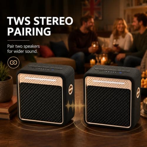 MADDECKERS GB01 Bluetooth 6.0 Speaker, 10W DSP, RGB, Silicone Leather, IPX6 — view 6