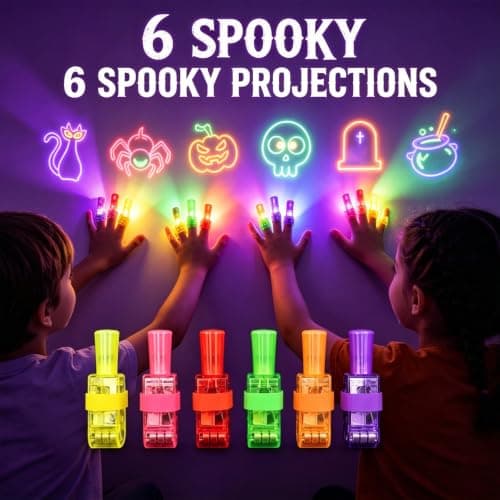 Halloween Finger Lights for Kids, 12 Pack Halloween Finger Projector Lights — view 4
