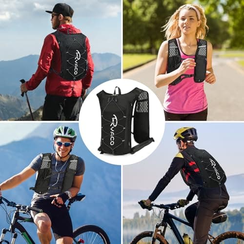RYACO Lightweight Hydration Backpack, Running Backpack with 2L Water Bladder, Hiking Hydration Water Daypack for Cycling Rave for Men Women — view 6