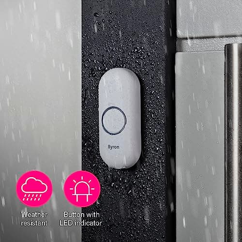 Byron Wireless Portable Doorbell Set - 150 m Range - 16 Melodies - DBY-22311 — view 4