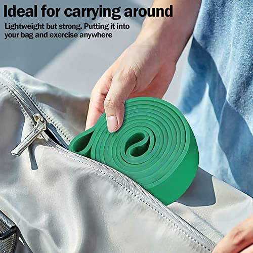 Pull Up Bands & Resistance Bands - Rubber Heavy Duty Loop Band for Men & Women Fitness - Muscle Strength Training - Assist Pull Ups & Gym Exercise (Green : 50-125bls) — view 4