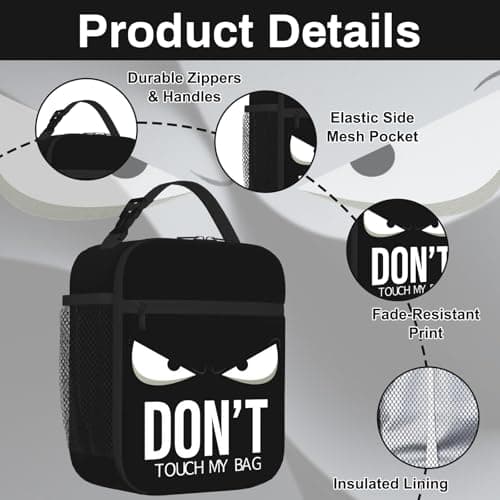 Vixano Cool Lunchbox, Angry Print Themed Lunch Bag Kids, Waterproof Boys Lunch Bag, Insulated Lunch Bag Kids for School Picnic Travel Beach, Gamer Gift for Boys — view 3