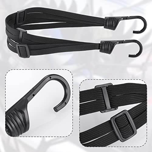 Fentar 4Pcs Bike Luggage Straps, Heavy Duty Bike Bungee Straps with Hooks — view 4