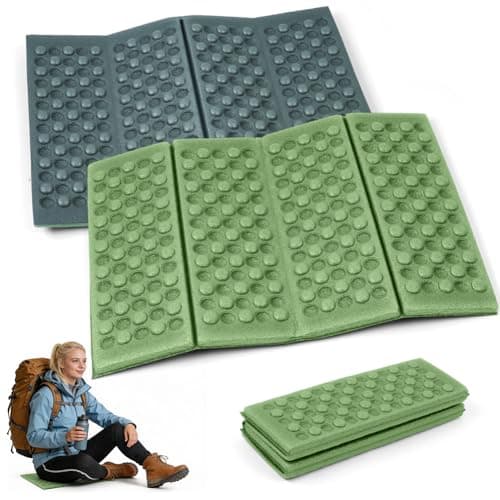 HOTUT Folding Sit Mat, Insulated Folding Foam Sit Mat, Ultralight XPE Foam Cushion, Waterproof, Durable and Lightweight Hiking Seat Pad, Essential Camping Accessories for Outdoor Travel Adventure