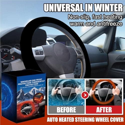 Steering Wheel Heater 12v Cordless Anti-Slip Protector — view 4