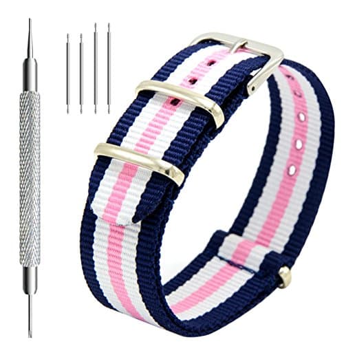MEGALITH Nylon Watch Strap 4-Pack: One-Piece Multi-Color Replacement Band — view 5