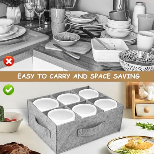 Felt Cup Holder Camping with 6/12 Compartments Camping Tableware Storage — view 6