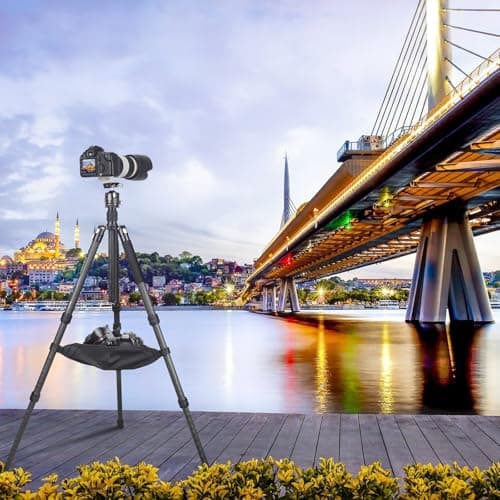 INNOREL TSB-40H Weight Bag Tripod Stone Video Sand Bag Waterproof SandBag for Universal Lightweight Travel Tripod Professional Camera Equipment Storage,Astrophotography Paintings,Load 33lb/15kg(Black) — view 6