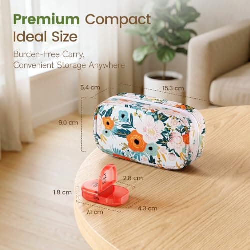 Serfeymi Weekly Pill Boxes Organiser 7 Day 2 Times a Day Tablet Organiser — view 2