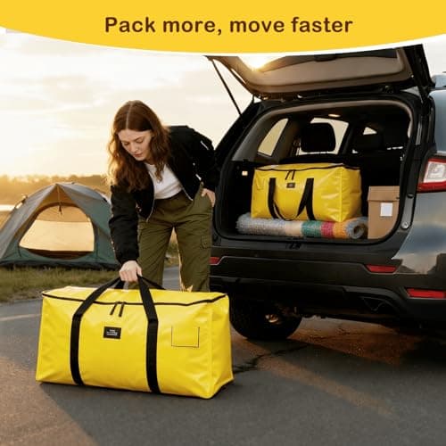 JIAWEN 4 Pack Moving Bags and Storage Bags - 95L Heavy Duty Moving Boxes — view 4