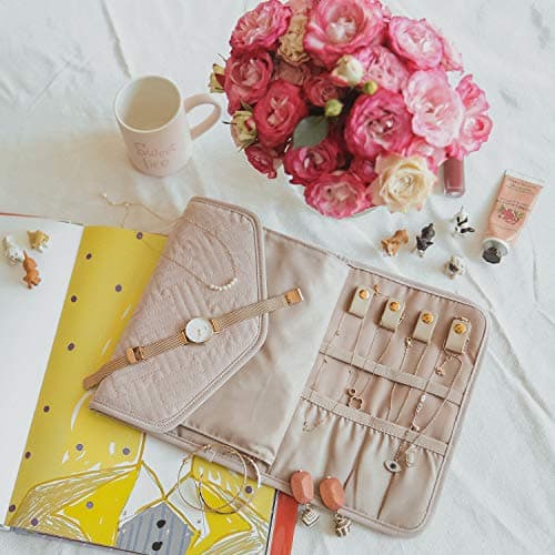 bagsmart Travel Jewellery Organiser, Foldable Jewelry Storage Roll — view 2