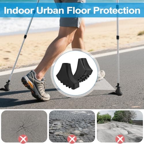 Muyohix Pack of 12 Nordic Walking Poles, Rubber Buffers, Nordic Walking Pads, Trekking Rubber Buffer for Most Walking Poles and Nordic Walking Poles (10-11 mm) — view 6