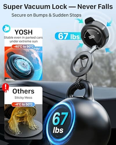 YOSH for MagSafe Car Mount, Magnetic Phone Holder for Cars — view 2