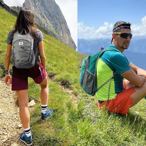 SKYSPER 20L Foldable Hiking Backpack Lightweight Packable Travel Daypack with Chest Strap Small Outdoor Folding Back Pack Collapsible Bag for Women Men (Grey) — view 6