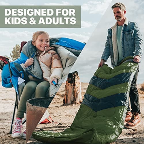 MalloMe Sleeping Bags for Adults & Kids Sleeping Bag 3-4 Season - Ultralight Backpacking Sleeping Bag Cold Weather & Warm, Lightweight Compact, Single Adult Girls Boys Winter Sleep Camping Accessories — view 5