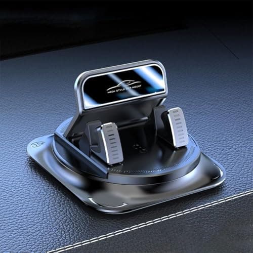 360° Rotating Car Non-Slip Mat Phone Mount for Dashboard, Automatic Locking Anti-Slip Base, Single-Hand Operation Smartphone Holder for Hands-Free Navigation — view 2