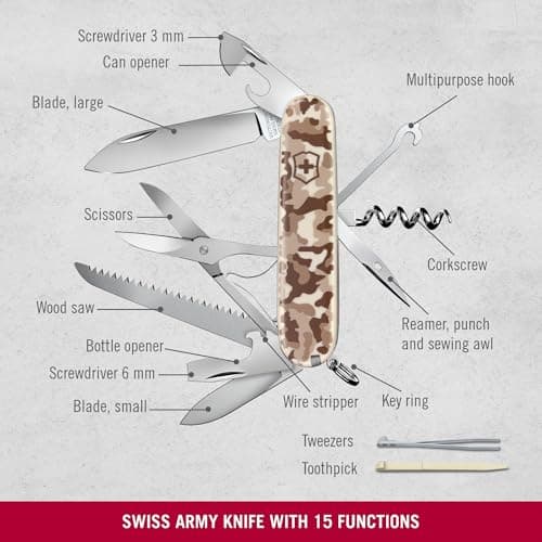 Victorinox Swiss Army Knife Huntsman - Multitool 15 Functions - Wood Saw — view 3