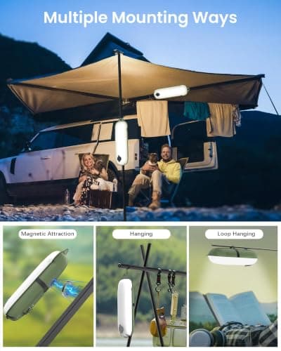 Domigard Inflatable Camping Light, Rechargeable 2000mAh Foldable LED Lamp — view 3