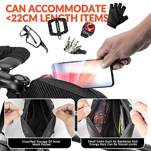ROCKBROS Bike Frame Bag Bicycle Pouch Top Tube Bag — view 3