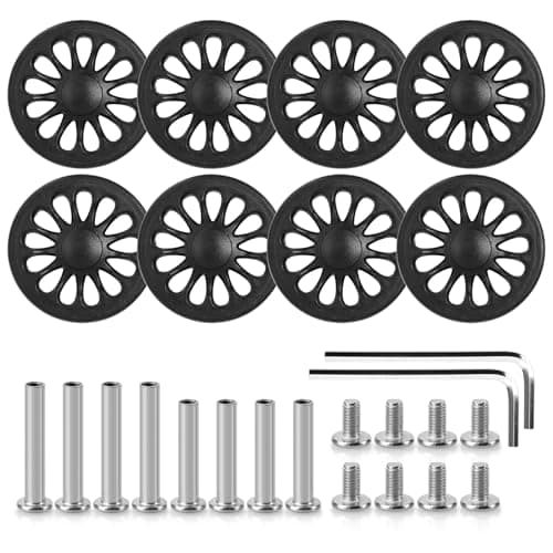 Volein 8Pcs Luggage Replacement Wheels Suitcase Castors Wheel Kit(V6-50mm)