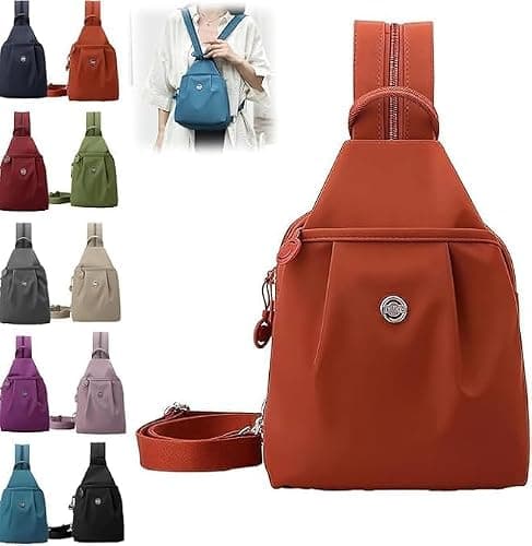 3 in 1 Anti-Theft Travel Tote Bag,Waterproof 2-Way Commuter Bag,Large Capacity Oxford Convertible Shoulder Travel Bag (Orange)