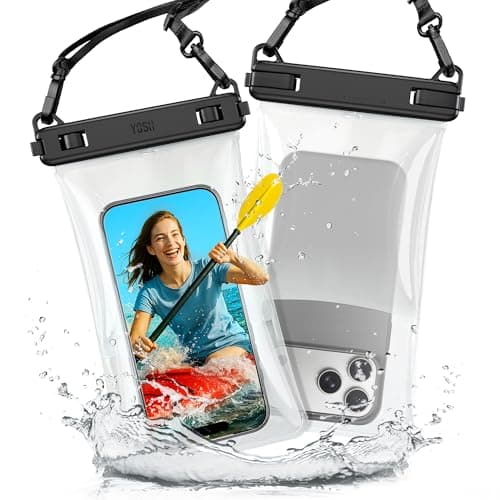 YOSH Waterproof Phone Pouch [Floating & Crossbody] 2 Pack, Fits Up to 7.5"
